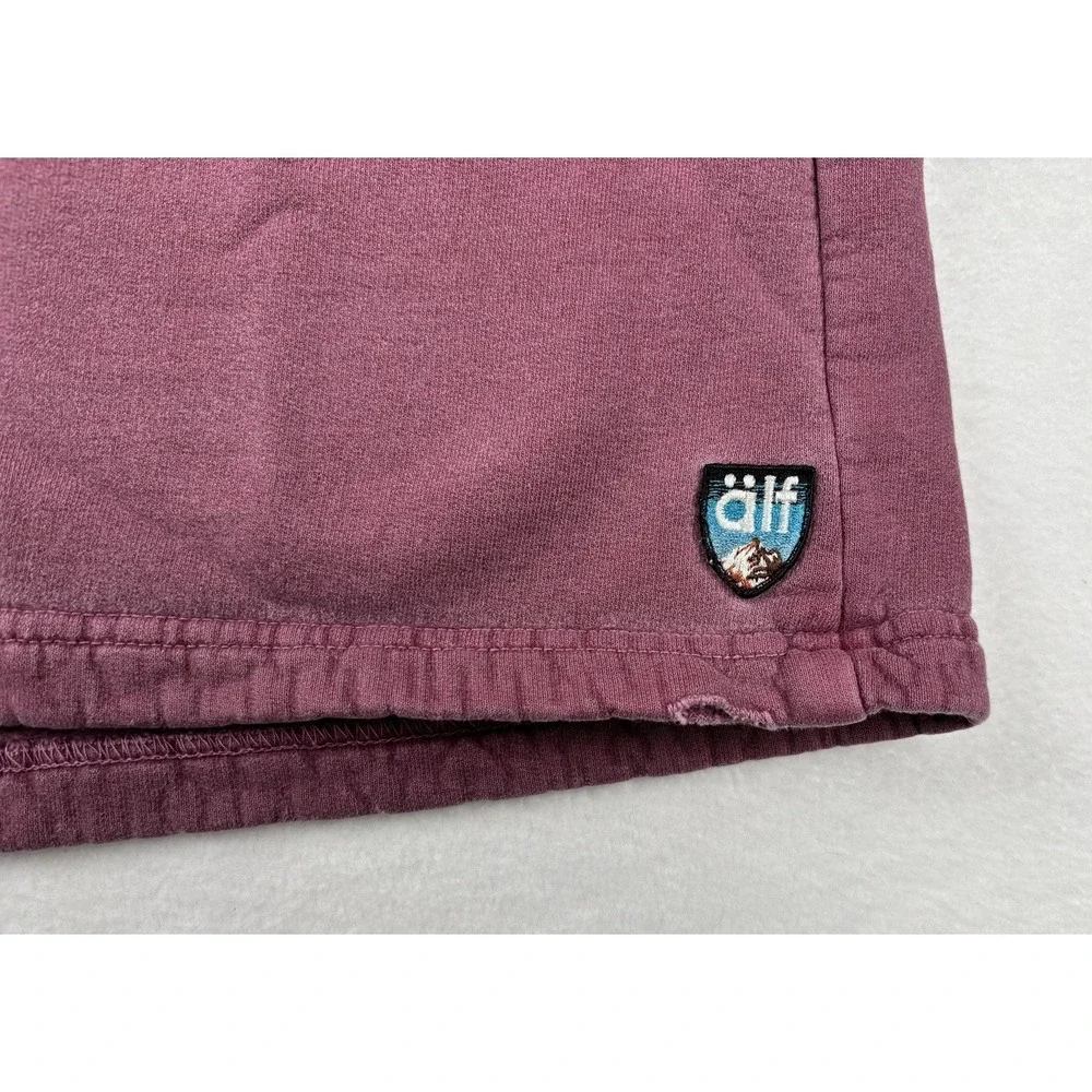 Älf Vintage Sweatshirt USA Made Pink Mock Neck Pullover Size Large